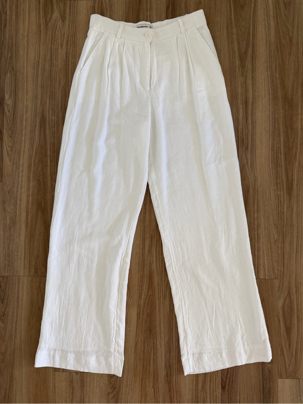 A&F Sloane Linen High Waist Wide Leg Pant